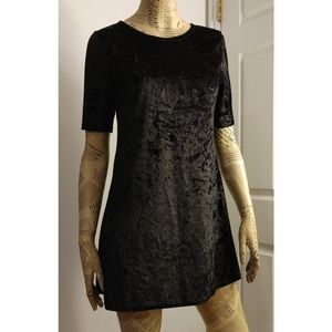 Black Velvet T-shirt dress, size XS